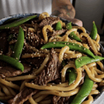 Steak and Snap Pea Udon 